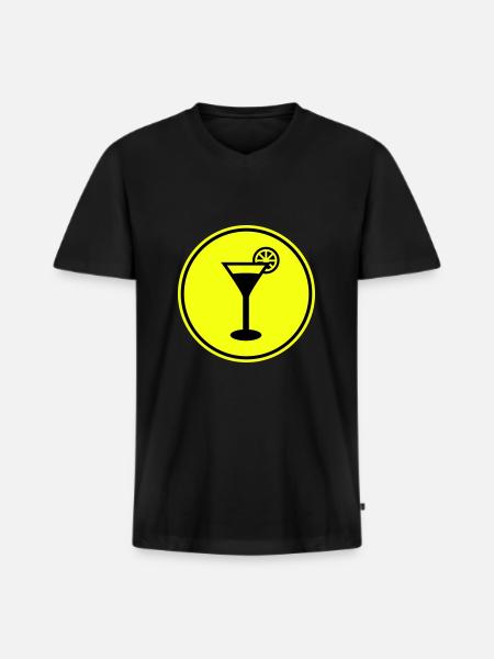Alcool Tequilla - T-shirt encolure en V Premium bio Homme - noir