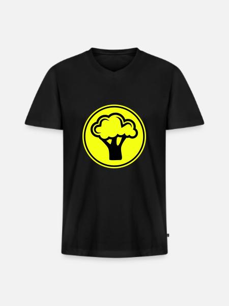 Broccoli Vegetables - Men's Premium Organic T-shirt with V-neck - black