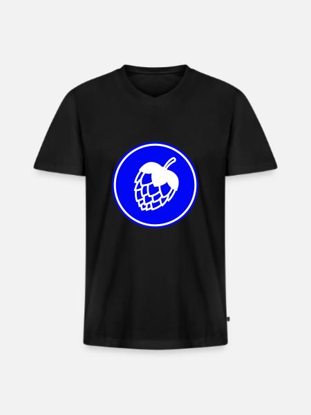 Bier zapfen icon - Männer Premium Bio T-Shirt mit V-Ausschnitt - Schwarz