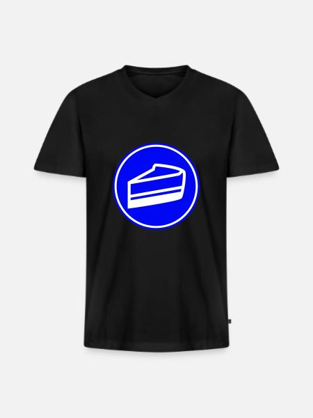 Cake cheesecake - Men's Premium Organic T-shirt with V-neck - black