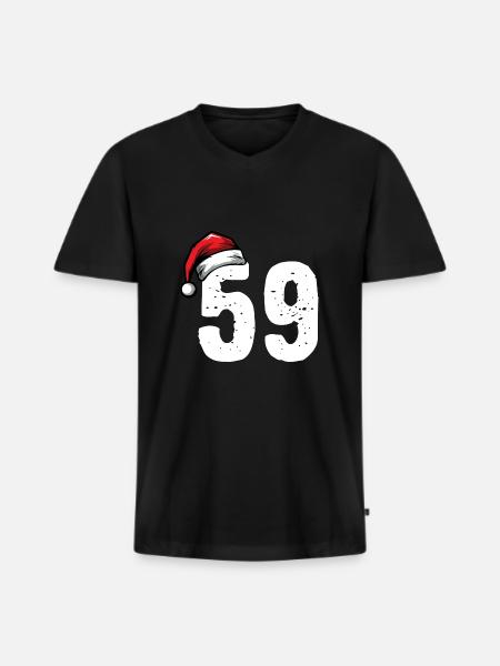 59 Number Christmas - Men's Premium Organic T-shirt with V-neck - black