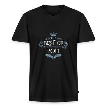 2011 best of - Men's Premium Organic T-shirt with V-neck - black - Front - Nico (187cm)