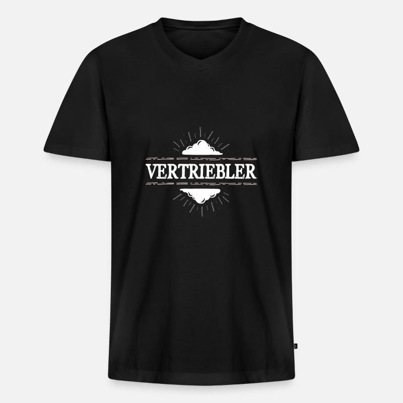 Vertriebler Beruf - Männer Premium Bio T-Shirt mit V-Ausschnitt - Schwarz