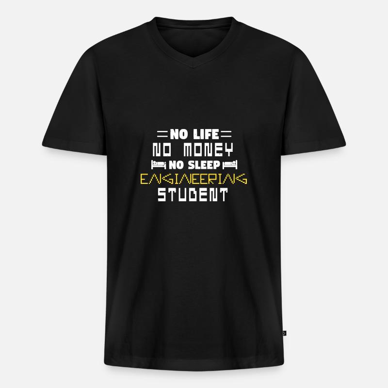 Engineering student Engineering student - Men's Premium Organic T-shirt with V-neck - black
