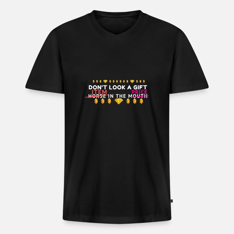 Die Artikel - Männer Premium Bio T-Shirt mit V-Ausschnitt - Schwarz