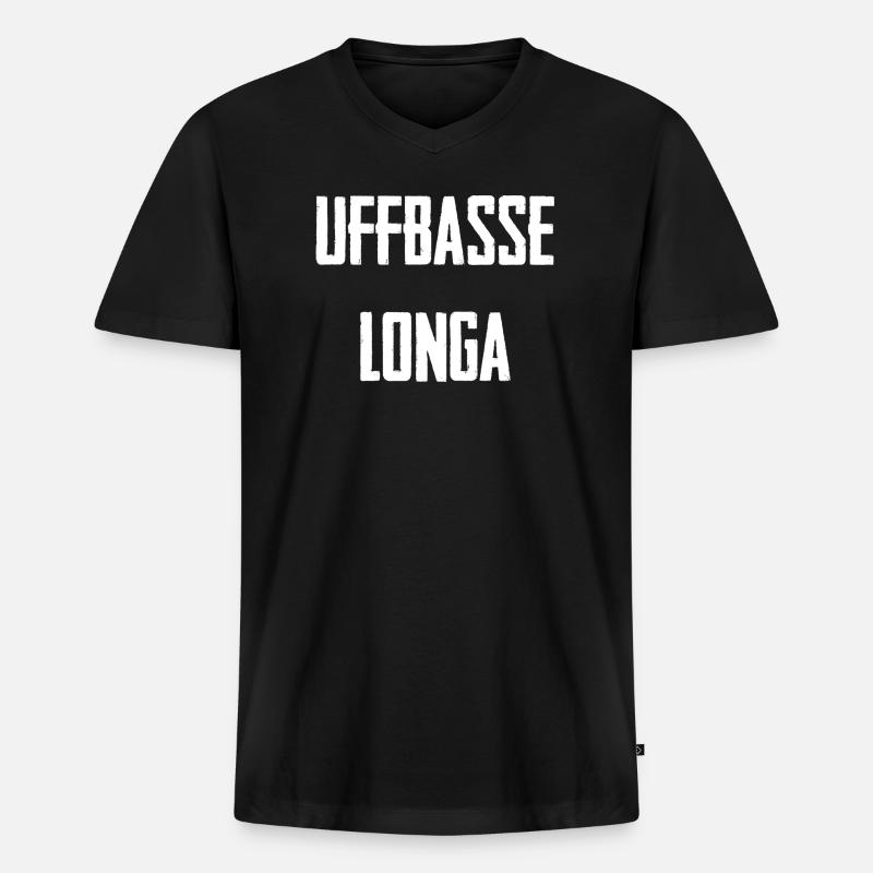 Uffbasse Longa - Männer Premium Bio T-Shirt mit V-Ausschnitt - Schwarz