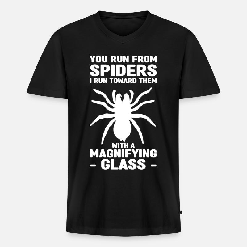 Insekten - Männer Premium Bio T-Shirt mit V-Ausschnitt - Schwarz