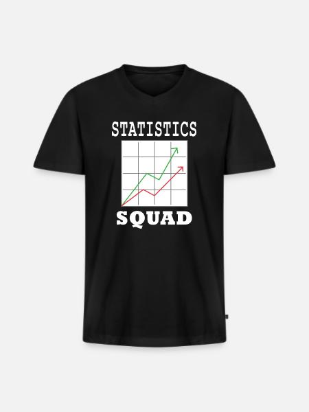 Statistics Analyst Data Manager Statistician - Men's Premium Organic T-shirt with V-neck - black