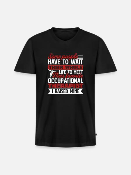 Cool Occupational Therapist Parents - Men's Premium Organic T-shirt with V-neck - black