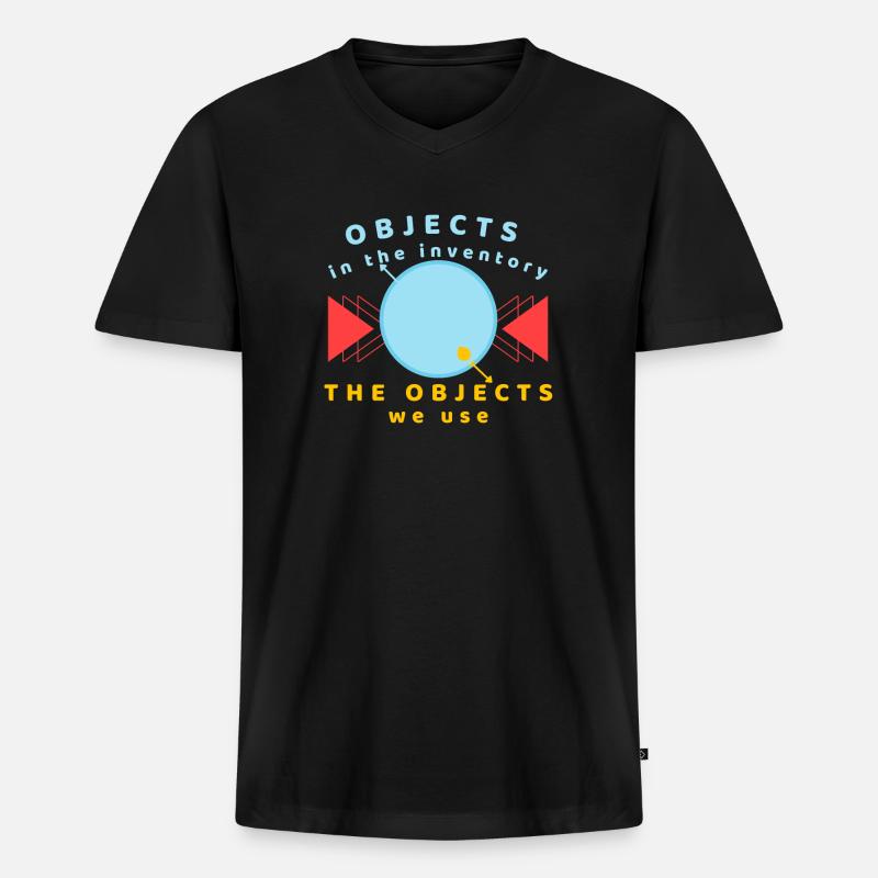 Inventar voll - Männer Premium Bio T-Shirt mit V-Ausschnitt - Schwarz