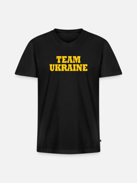 ukraine - Men's Premium Organic T-shirt with V-neck - black
