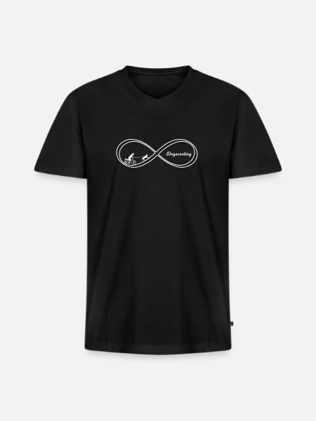 Dogscooting T-Shirt Gift - Men's Premium Organic T-shirt with V-neck - black