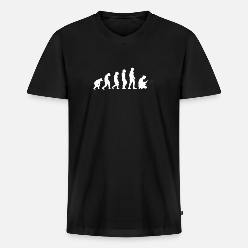 Evolution Welder Cadeau - T-shirt encolure en V Premium bio Homme - noir