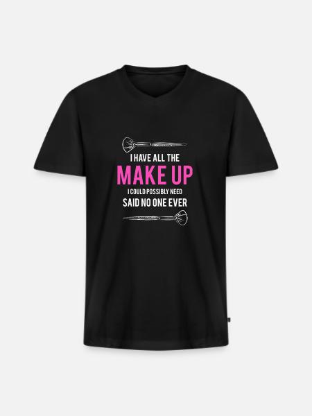 Makeup Geschenk Artist Shirt - Männer Premium Bio T-Shirt mit V-Ausschnitt - Schwarz