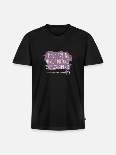 Makeup Artist Saying Gift - Men's Premium Organic T-shirt with V-neck - black