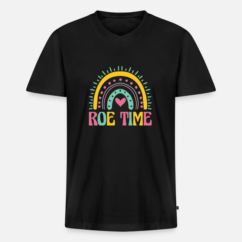Roe Time Shirt Geschenk Roevember - Männer Premium Bio T-Shirt mit V-Ausschnitt - Schwarz