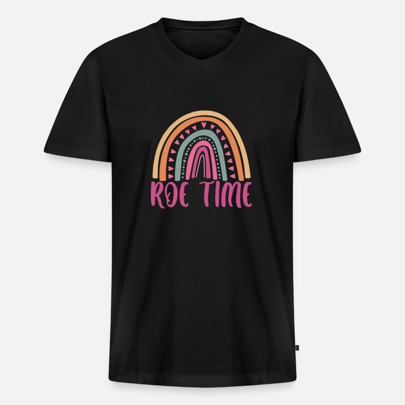 Roe Time Shirt Geschenk Roevember - Männer Premium Bio T-Shirt mit V-Ausschnitt - Schwarz