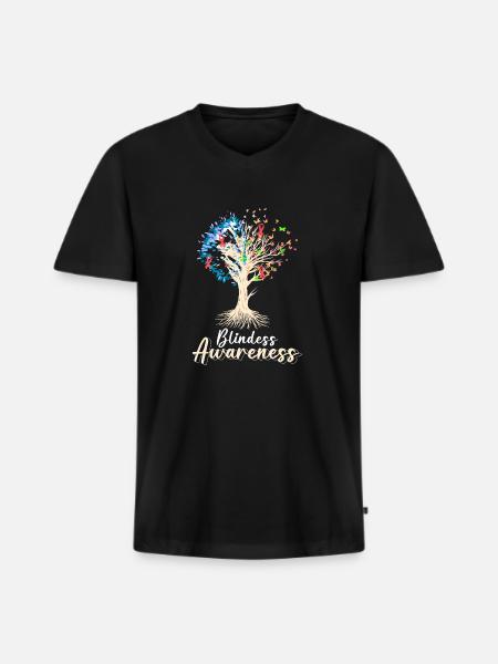 Conscience de l’aveuglement - T-shirt encolure en V Premium bio Homme - noir