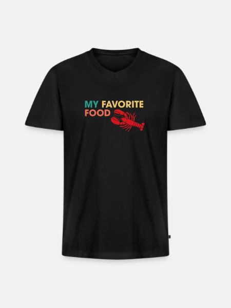 Mes écrevisses préférées - T-shirt encolure en V Premium bio Homme - noir
