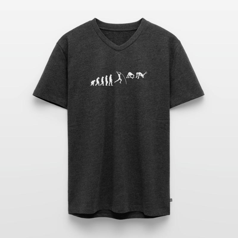 Evolution Pole Vault Shirt Gift Men's Premium Organic T-shirt with V-neck