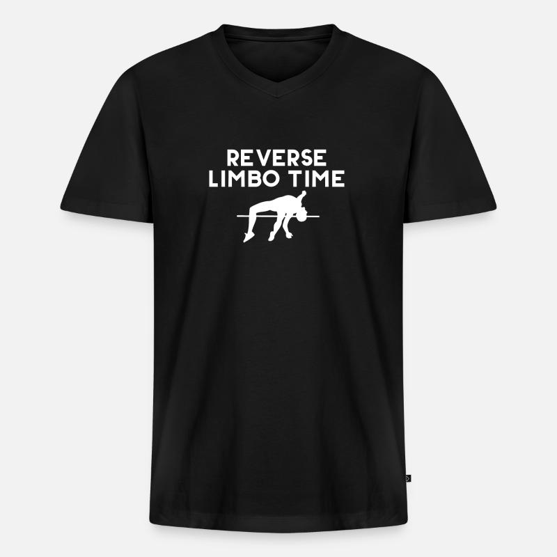 Reverse Limbo Time Shirt Geschenk - Männer Premium Bio T-Shirt mit V-Ausschnitt - Schwarz