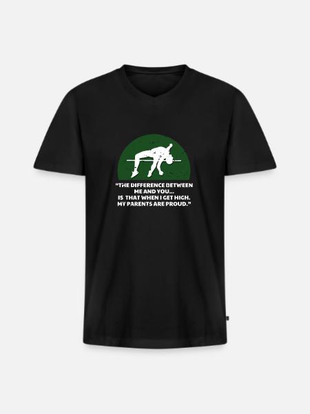 Stabhochsprung Shirt Geschenk - Männer Premium Bio T-Shirt mit V-Ausschnitt - Schwarz