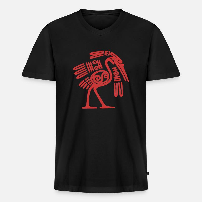 mexican bird - Männer Premium Bio T-Shirt mit V-Ausschnitt - Schwarz