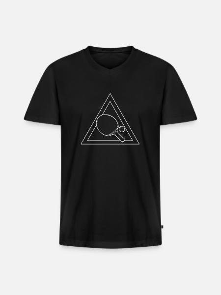 table tennis - Men's Premium Organic T-shirt with V-neck - black