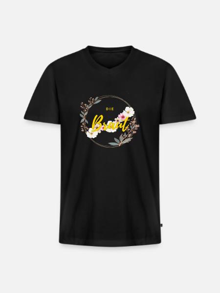 Die Braut - Männer Premium Bio T-Shirt mit V-Ausschnitt - Schwarz
