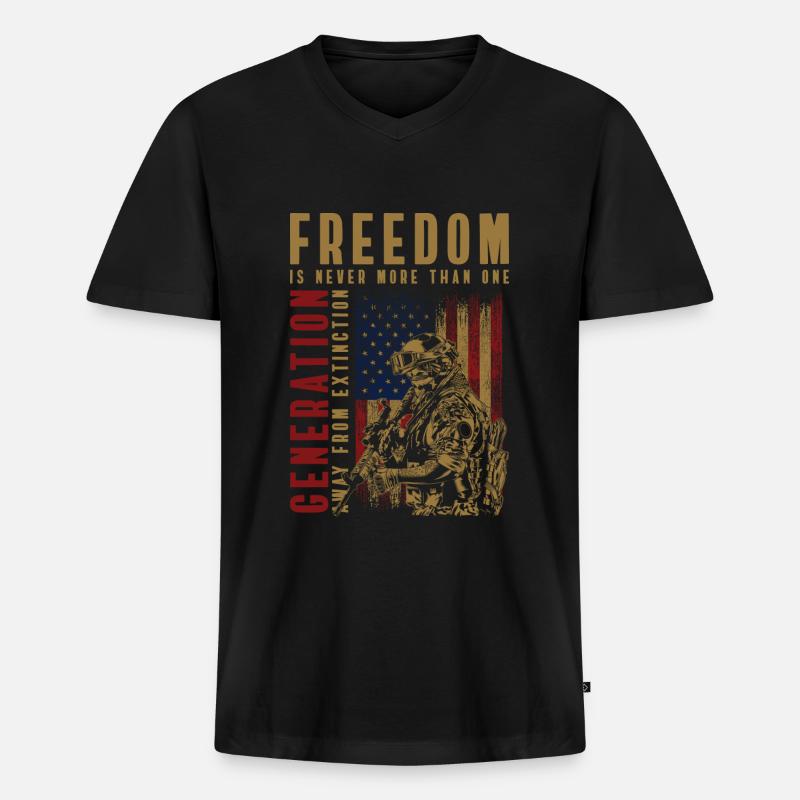 Krieg Panzer Frieden Luftwaffe - Männer Premium Bio T-Shirt mit V-Ausschnitt - Schwarz