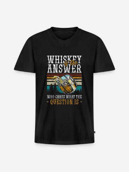 Rum connoisseurs celebrate cubes - Men's Premium Organic T-shirt with V-neck - black