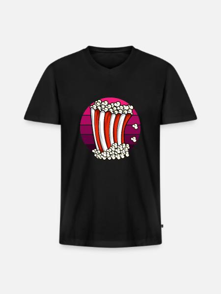 Film-Snacks Kinogänger Gift - Männer Premium Bio T-Shirt mit V-Ausschnitt - Schwarz