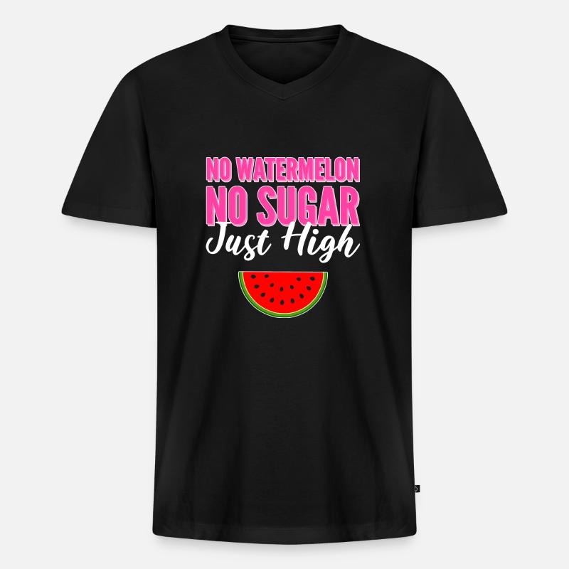 Nur hoch Süßooth Geschenk - Männer Premium Bio T-Shirt mit V-Ausschnitt - Schwarz