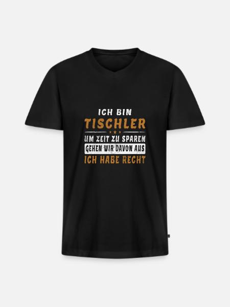 Bester Schlosser Spruch Sprüche - Männer Premium Bio T-Shirt mit V-Ausschnitt - Schwarz