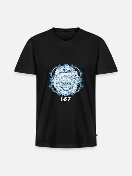 Sternzeichen Löwe Symbol - Männer Premium Bio T-Shirt mit V-Ausschnitt - Schwarz