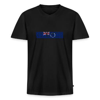 Cook Islands - Men's Premium Organic T-shirt with V-neck - black - Front - Nico (187cm)