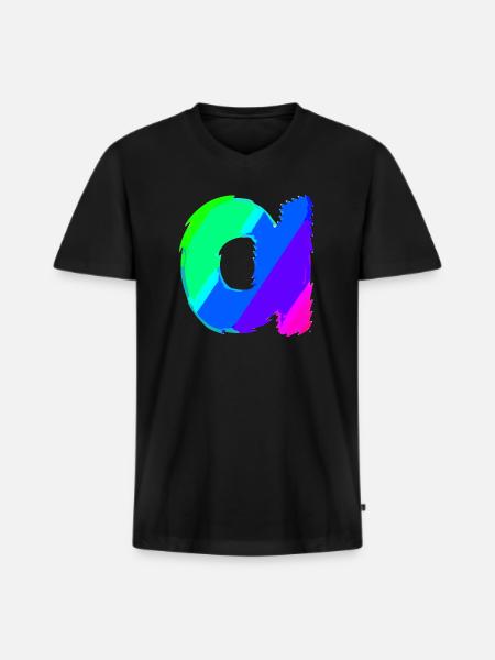 Alpha | Symbol | griechisches Alphabet - Männer Premium Bio T-Shirt mit V-Ausschnitt - Schwarz