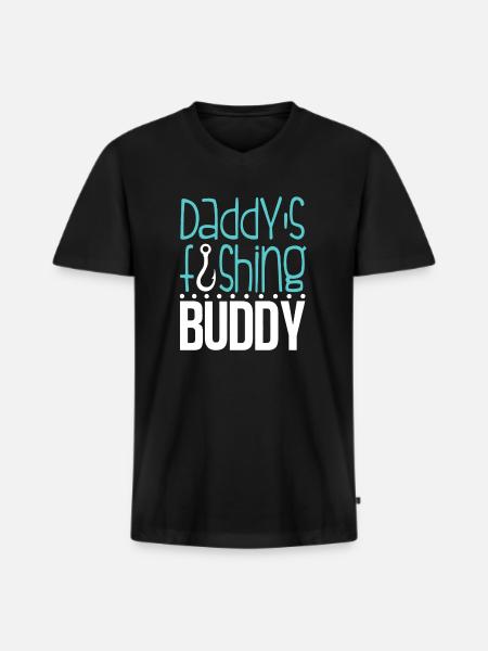 Das Buddy-Shirt des Vatis - Männer Premium Bio T-Shirt mit V-Ausschnitt - Schwarz