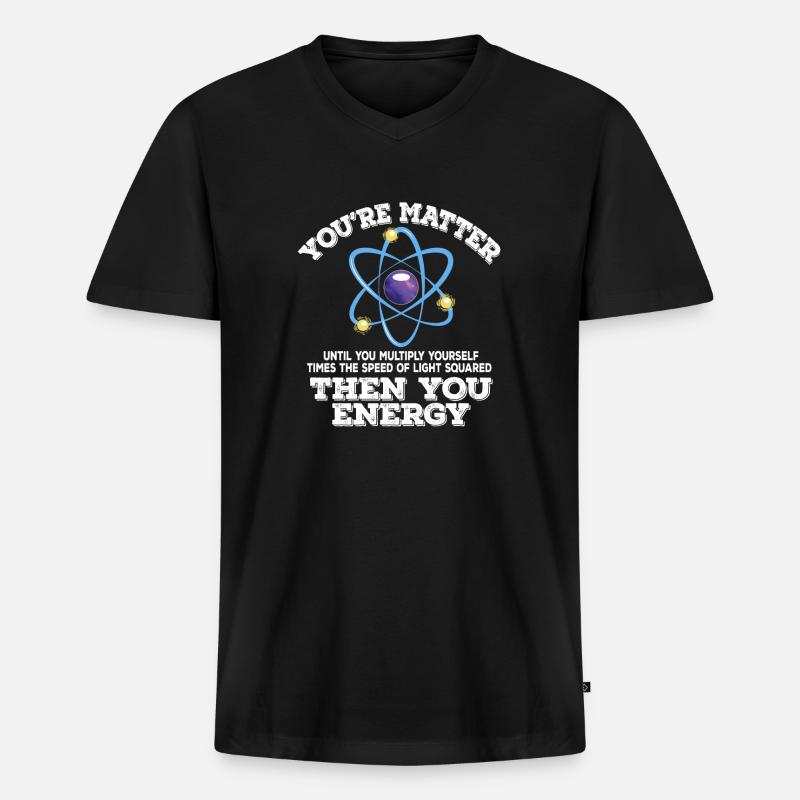Physik Physiker - Männer Premium Bio T-Shirt mit V-Ausschnitt - Schwarz