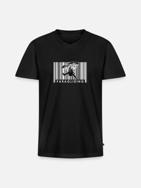 Paragliding Paragliding Paragliding Paragliding - Men's Premium Organic T-shirt with V-neck - black