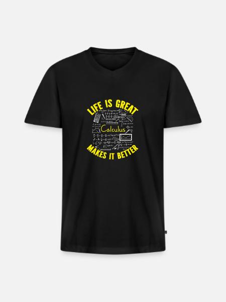 Math Mathematics - Men's Premium Organic T-shirt with V-neck - black