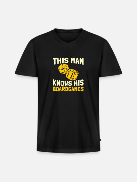 Board game - Men's Premium Organic T-shirt with V-neck - black