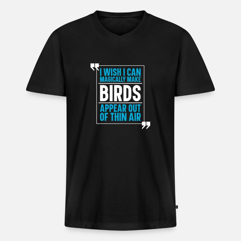 Vogel Vögel - Männer Premium Bio T-Shirt mit V-Ausschnitt - Schwarz