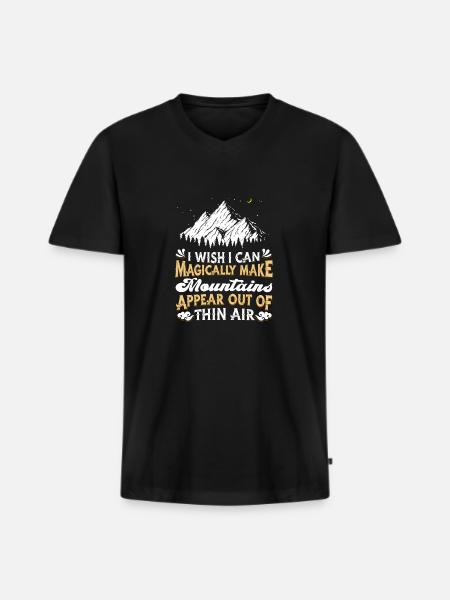 Climbing Mountaineering Climbers - Men's Premium Organic T-shirt with V-neck - black