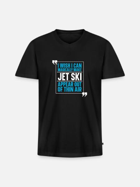 Jetski Jet Ski Snowmobile - Men's Premium Organic T-shirt with V-neck - black