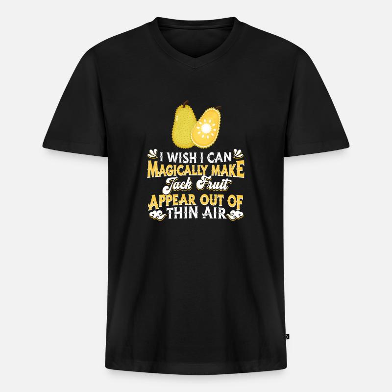 Jackfruit Jackfruit Fruit Fruit - Men's Premium Organic T-shirt with V-neck - black