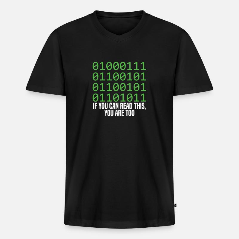 Programmer Coder Software Developer - Men's Premium Organic T-shirt with V-neck - black