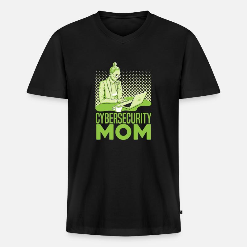 Programmeur Coder Développeur de logiciels - T-shirt encolure en V Premium bio Homme - noir