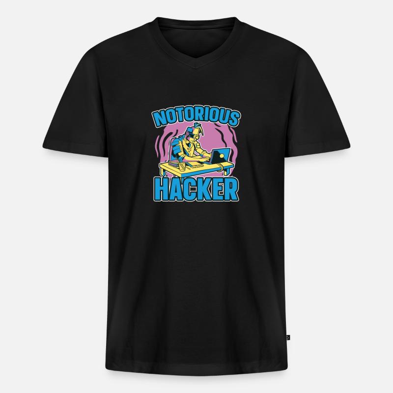 Programmer Coder Software Developer - Men's Premium Organic T-shirt with V-neck - black