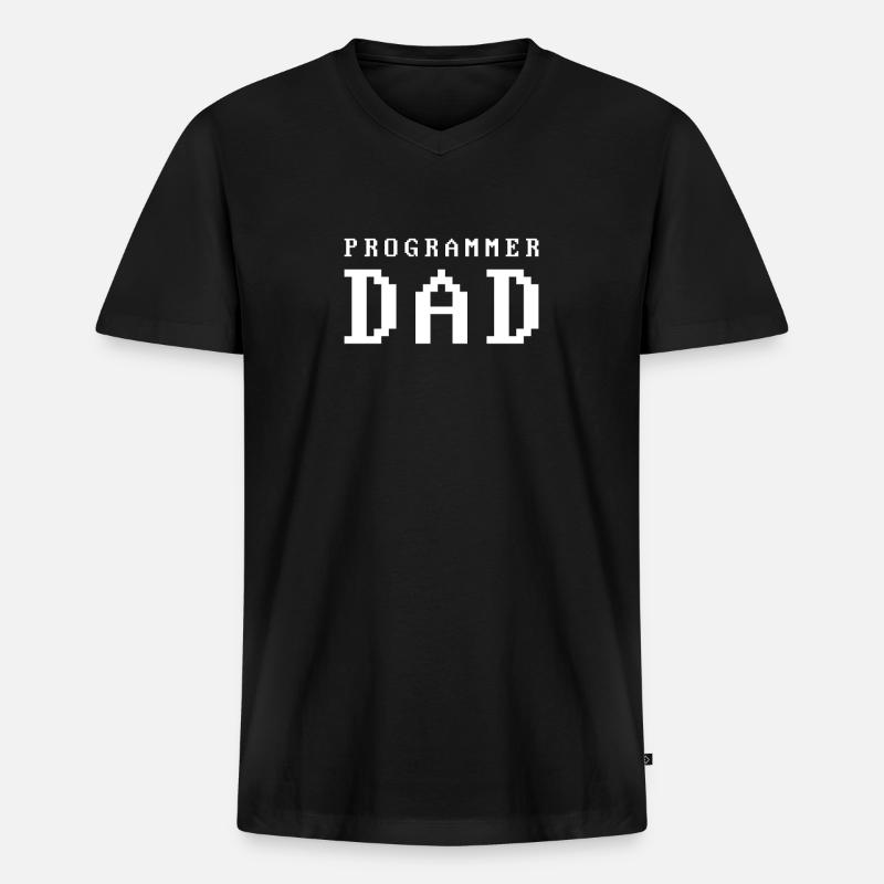 Programmierer Coder Software Entwickler - Männer Premium Bio T-Shirt mit V-Ausschnitt - Schwarz